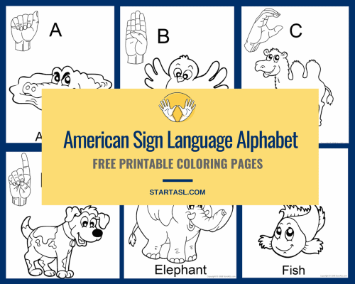 asl coloring pages for kids