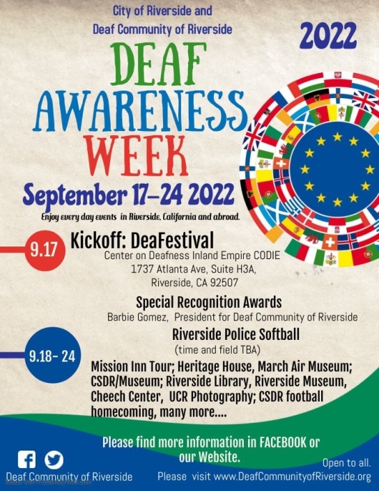 Deaf Awareness Week City of Riverside and Deaf Community of Riverside